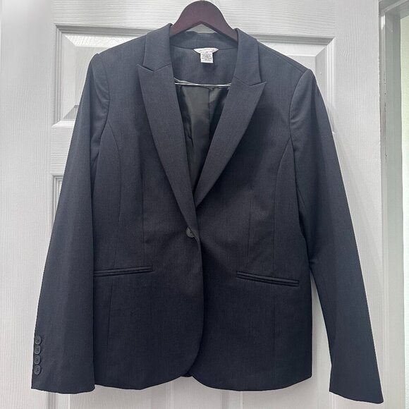 Liz Claiborne Jackets & Blazers - Liz Claiborne Charcoal Gray Suit Blazer Size 14